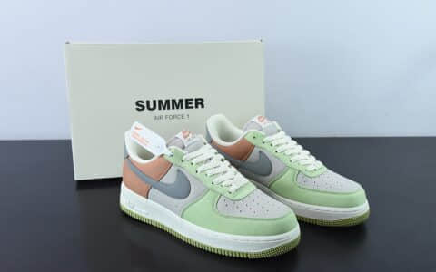 耐克Nike Air Force 1'07 Low 灰青色布面空军一号低帮休闲板鞋纯原版本 货号：DG2296-015