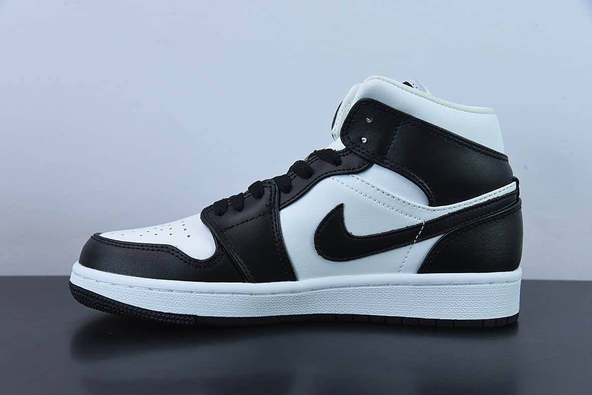 乔丹Air Jordan 1 Mid AJ1 乔1裸眼3D黑白中邦篮球鞋纯原版本 货号:DR9495-001