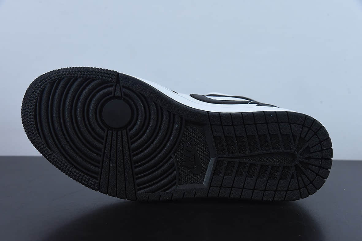 乔丹Air Jordan 1 Mid AJ1 乔1裸眼3D黑白中邦篮球鞋纯原版本 货号:DR9495-001