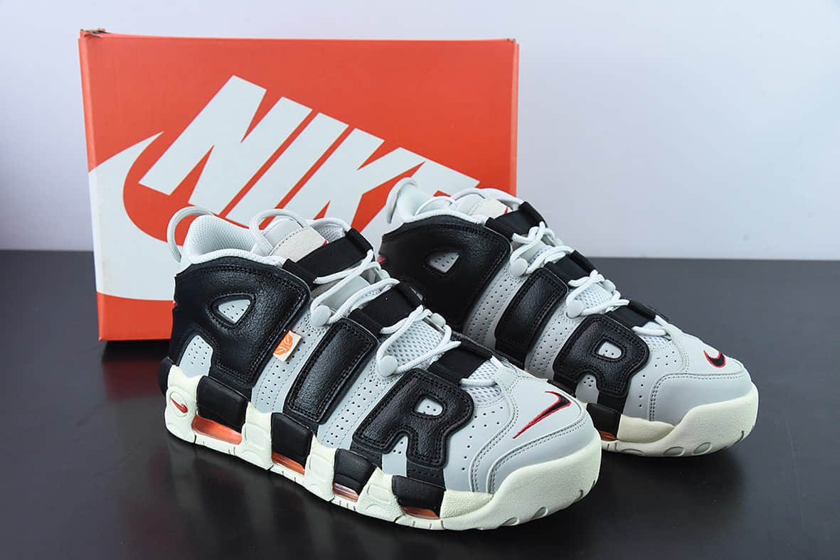 耐克Nike Air More Uptempo 皮蓬大AIR复古灰黑橙篮球鞋纯原版本 货号:DX3360-001