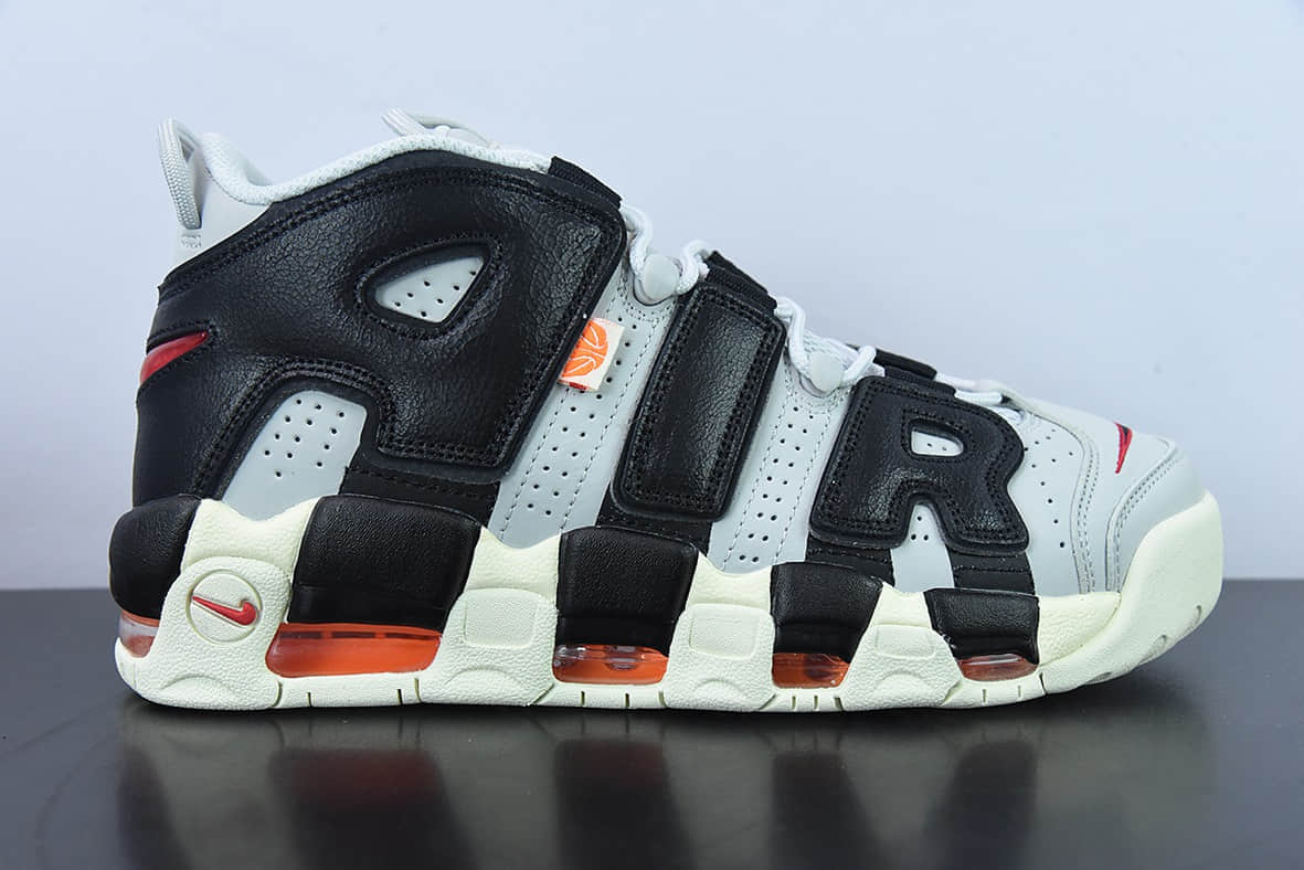 耐克Nike Air More Uptempo 皮蓬大AIR复古灰黑橙篮球鞋纯原版本 货号:DX3360-001