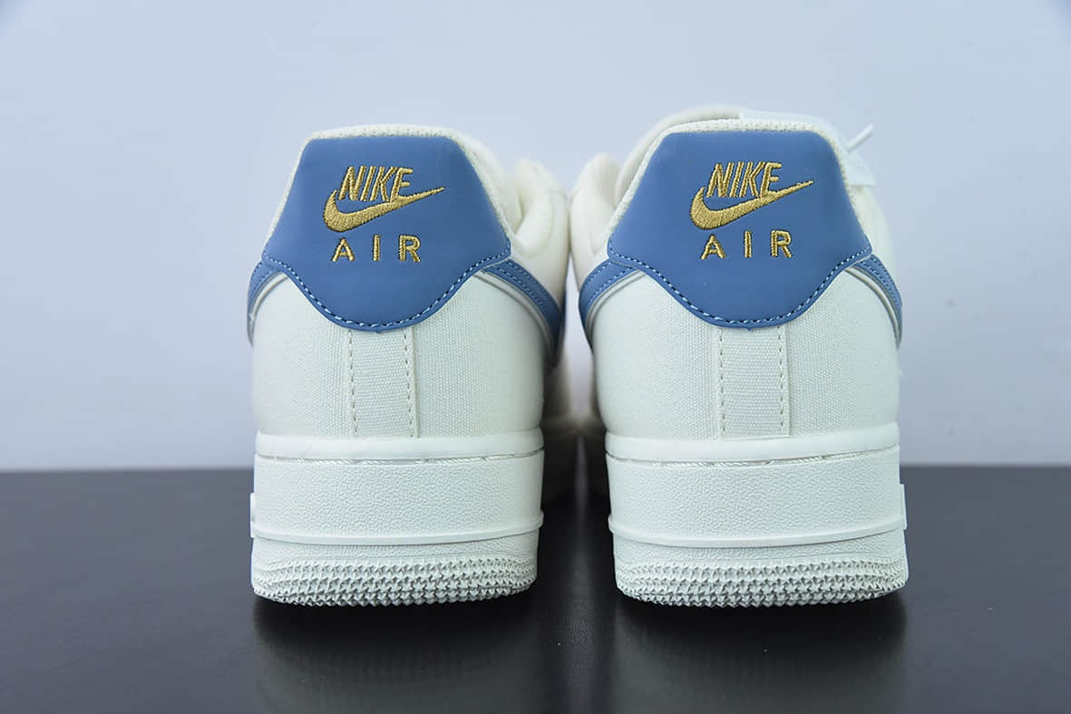耐克Nike Air Force 1 '07 Low 白蓝金帆布空军一号低帮休闲板鞋纯原版本 货号:MN5696-209
