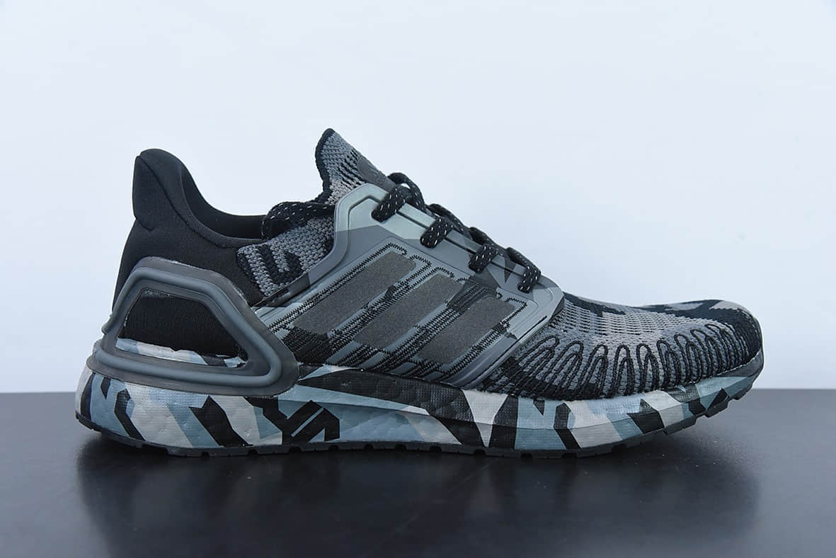 阿迪达斯Adidas Ultra Boost 20 6.0灰黑厚底爆米花跑鞋纯原版本 货号:FV8329