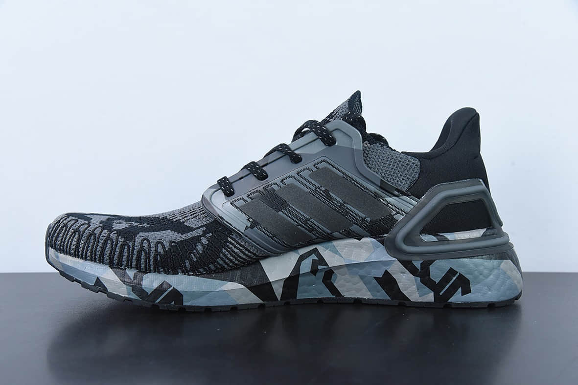 阿迪达斯Adidas Ultra Boost 20 6.0灰黑厚底爆米花跑鞋纯原版本 货号:FV8329