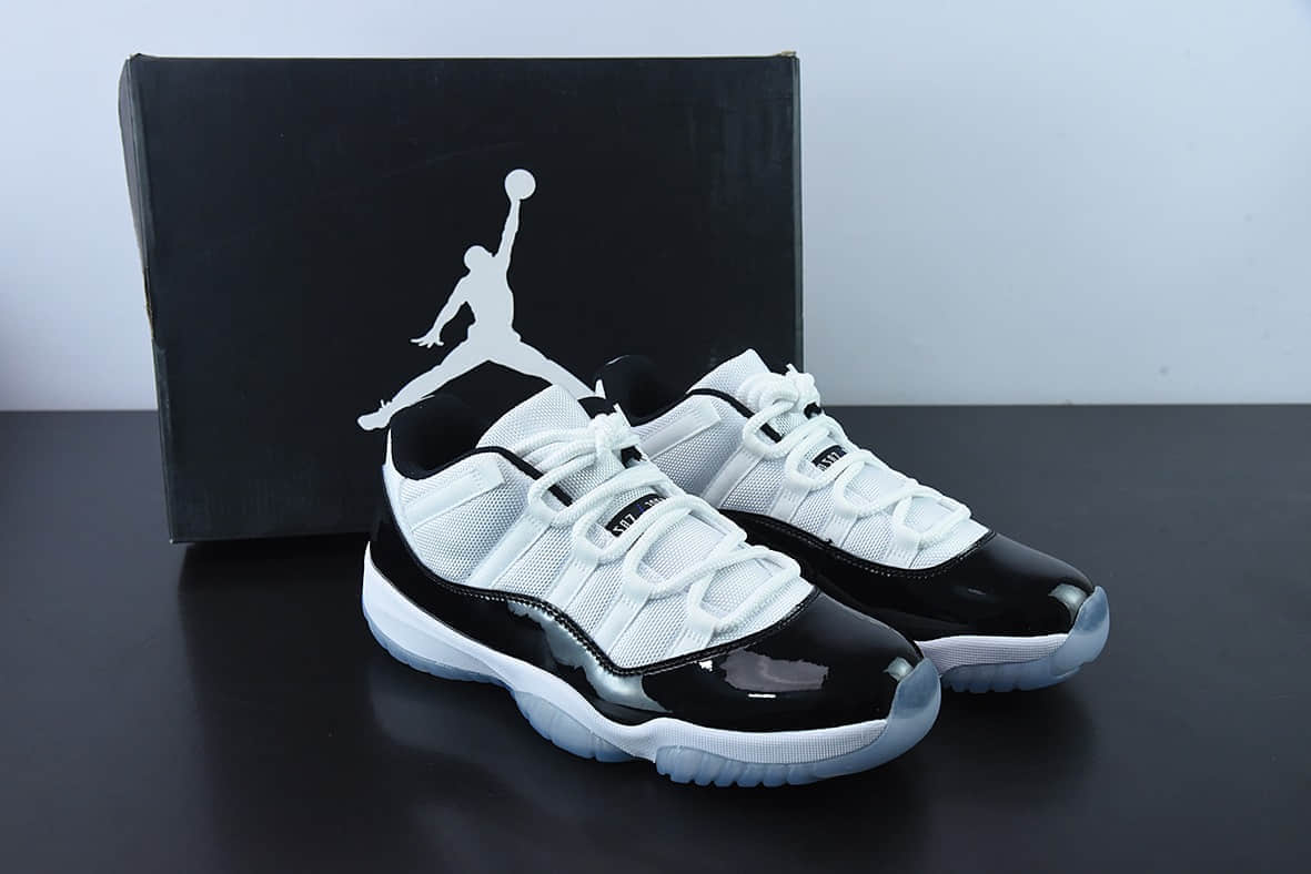 乔丹Air Jordan 11 Retro AJ11乔11 康扣黑白低帮篮球鞋纯原版本 货号: 528896-153