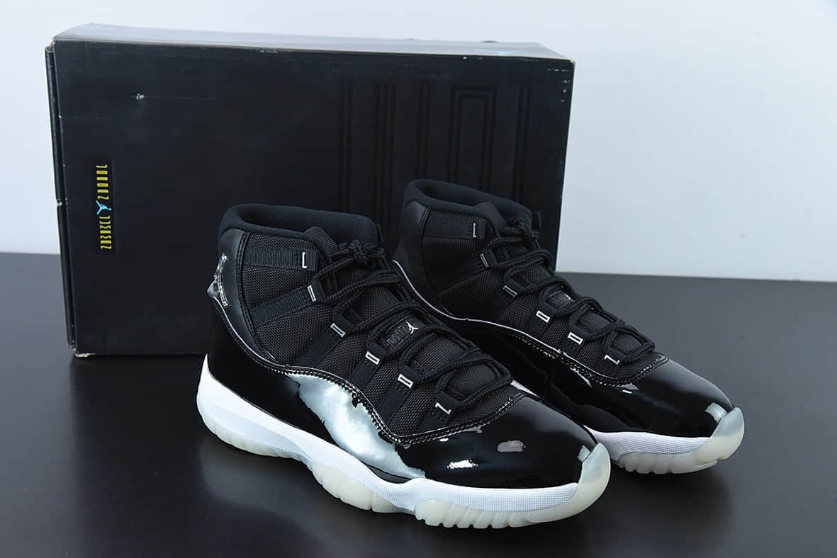 乔丹Air Jordan 11 AJ11 乔丹11代大魔王2.0黑银高帮篮球鞋纯原版本 货号:378037-011