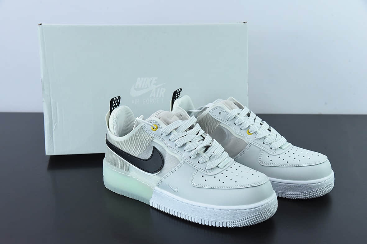 耐克Nike Air Force 1 Low 灰绿双勾解构空军一号低帮运动休闲百搭板鞋纯原版本 货号:DM0573-001