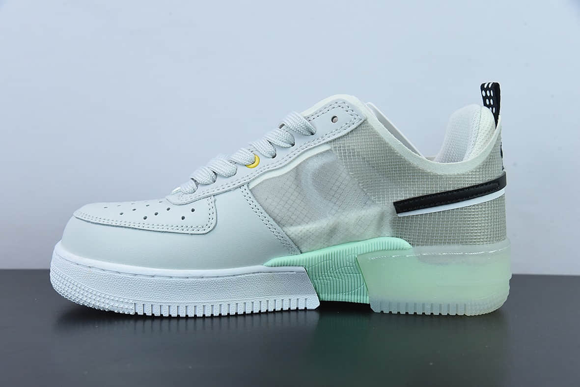 耐克Nike Air Force 1 Low 灰绿双勾解构空军一号低帮运动休闲百搭板鞋纯原版本 货号:DM0573-001