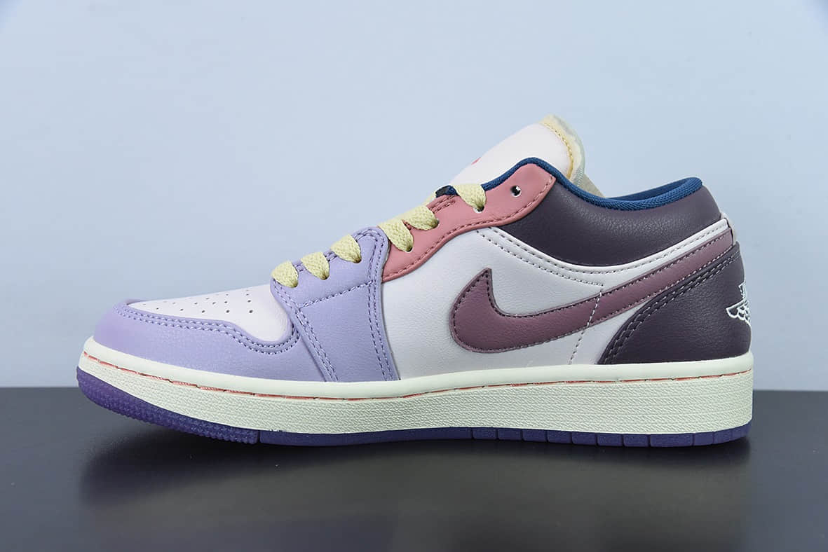 乔丹Air Jordan 1 LowEaster乔1 AJ1粉紫彩蛋复活节低帮休闲板鞋纯原版本 货号:DZ2768-651