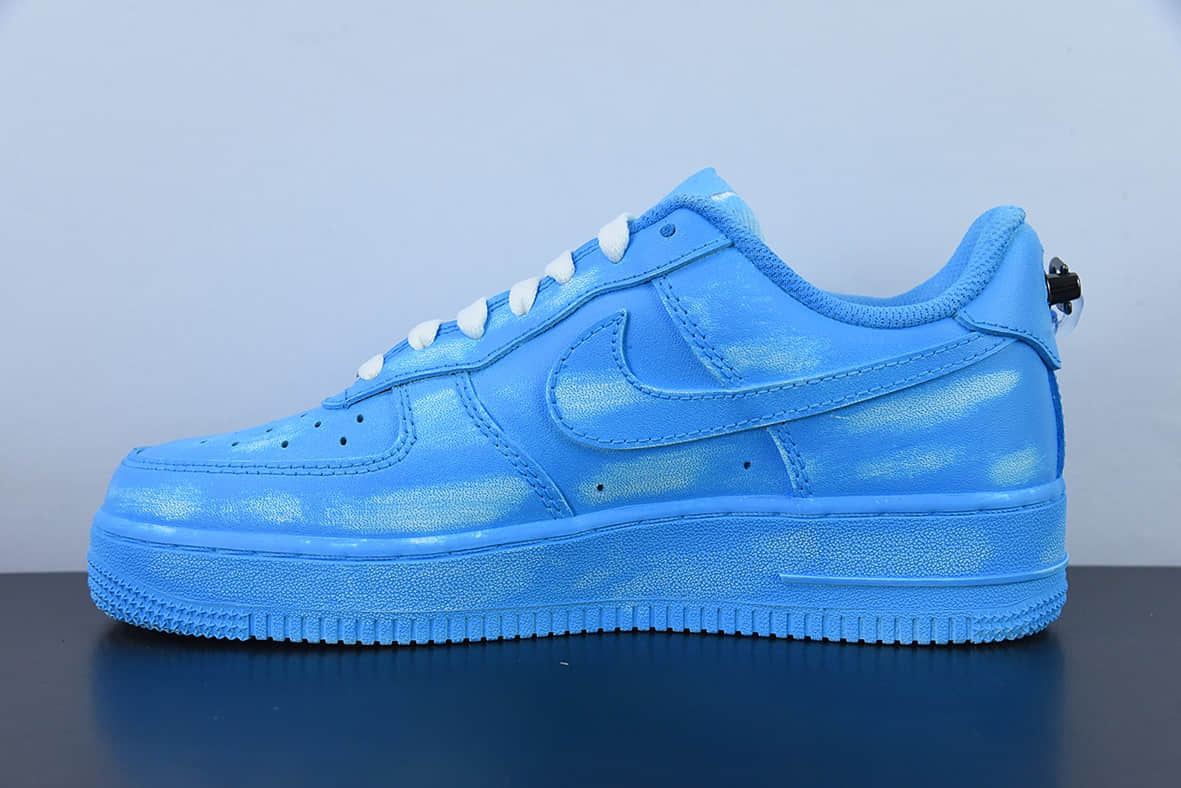 耐克Nike Air Force 1 Low 浸染酒精蓝链条刮刮乐空军一号低帮休闲板鞋纯原版本 货号:DD8959-100