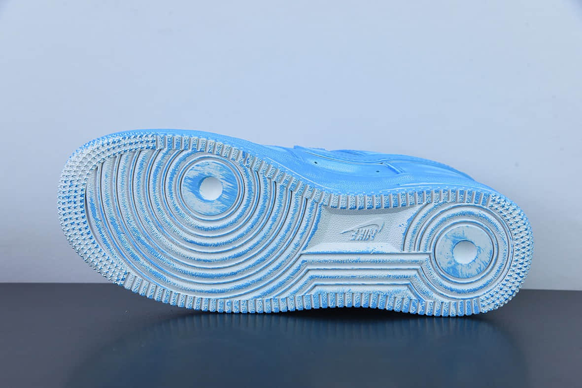 耐克Nike Air Force 1 Low 浸染酒精蓝链条刮刮乐空军一号低帮休闲板鞋纯原版本 货号:DD8959-100