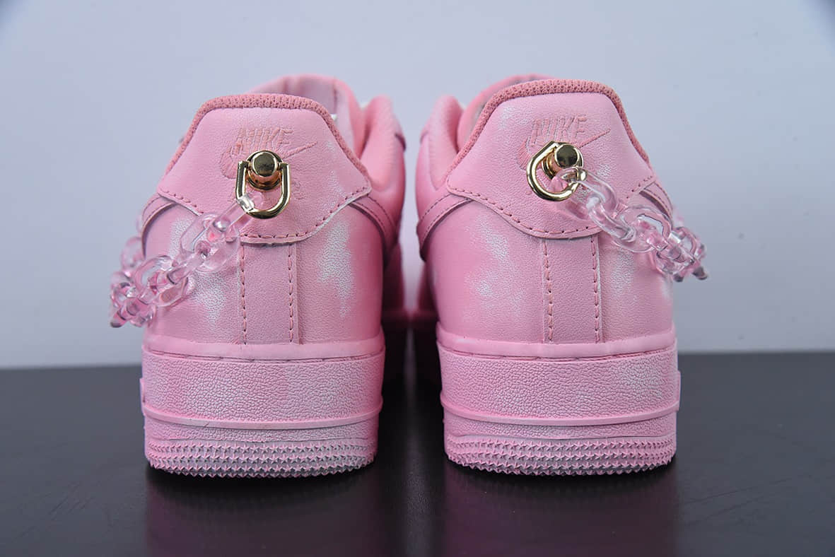 耐克Nike Air Force 1 Low 07 浸染酒精粉色水晶链条刮刮乐空军一号低帮休闲板鞋纯原版本 货号:DD8959-100