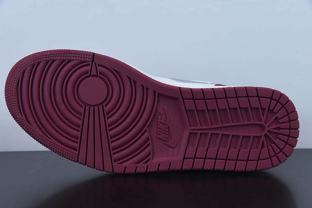 乔丹Air Jordan 1 Low “Bordeaux”AJ1白酒红银勾低帮休闲板鞋纯原版本 货号:553558-615