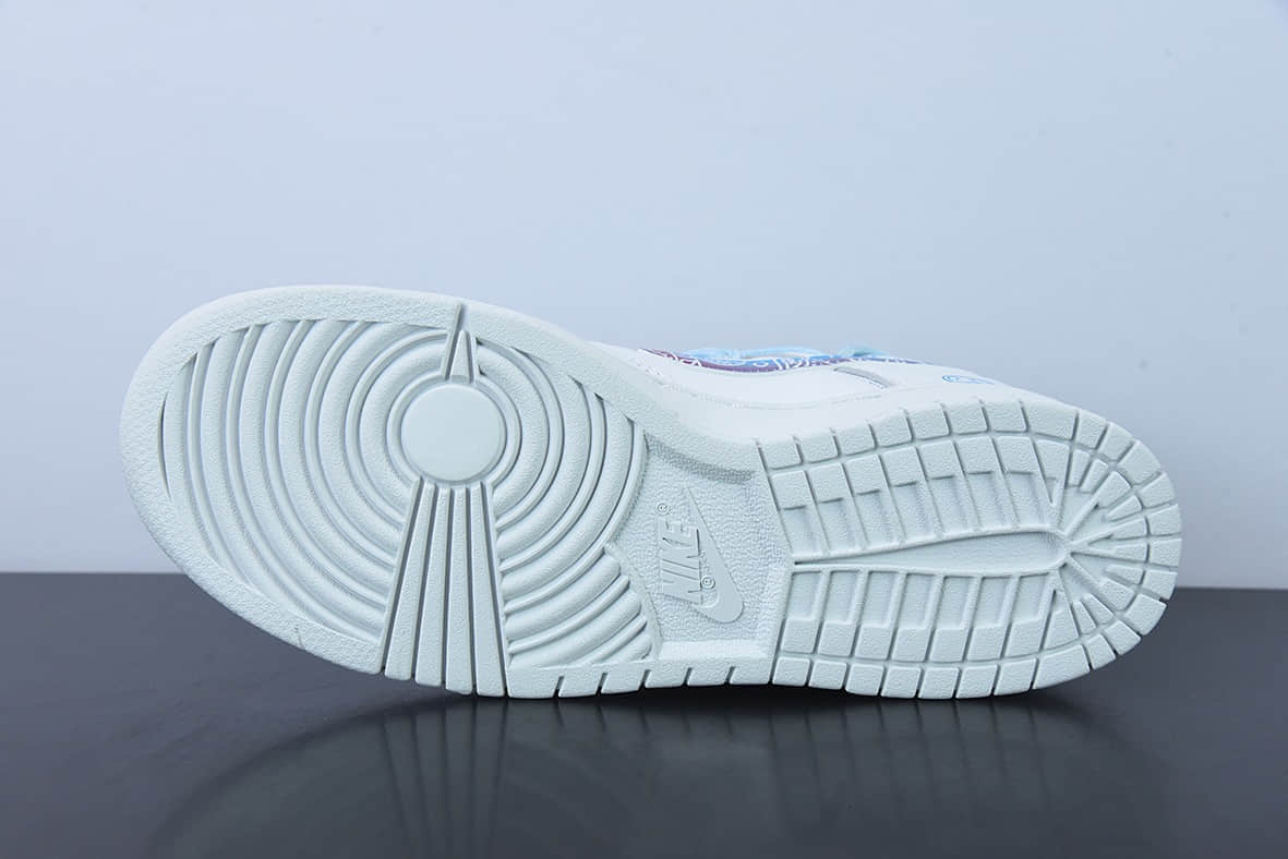 耐克Nike Dunk Low Retro 白蓝腰果花 SB扣碎篮板时尚休闲板鞋纯原版本 货号:DD1503-109