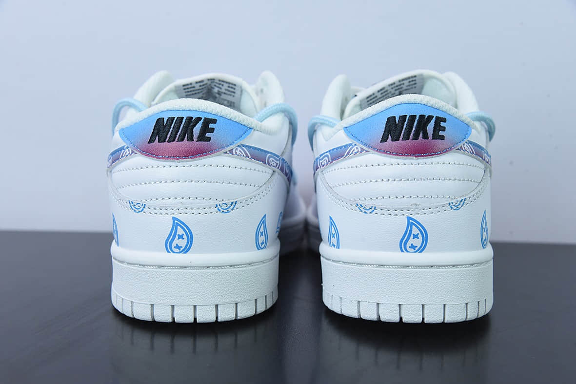 耐克Nike Dunk Low Retro 白蓝腰果花 SB扣碎篮板时尚休闲板鞋纯原版本 货号:DD1503-109