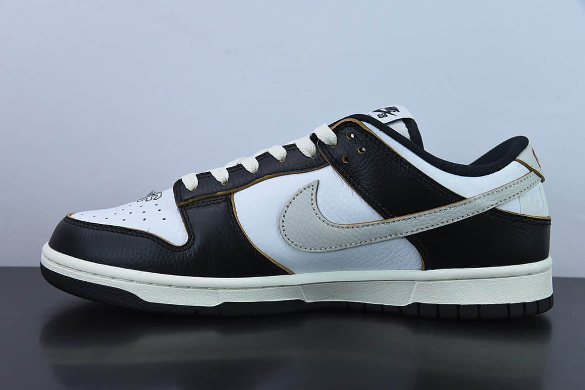 耐克Nike HUF x NK Dunk SB Low 黑白刮刮乐低帮运动休闲板鞋纯原版本 货号：FD8775-001