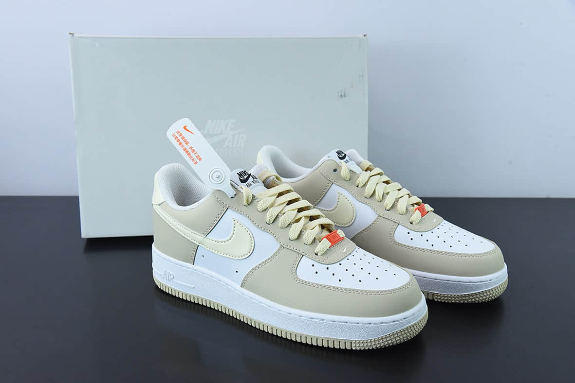 耐克Nike Air Force 1'07 Low 帆布青黄小勾空军一号低帮休闲板鞋纯原版本 货号：DZ2771-211
