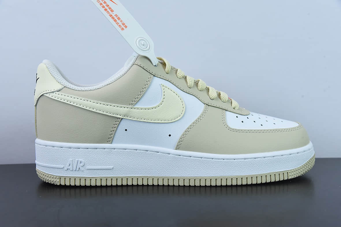 耐克Nike Air Force 1'07 Low 帆布青黄小勾空军一号低帮休闲板鞋纯原版本 货号：DZ2771-211