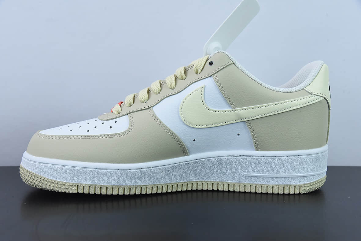 耐克Nike Air Force 1'07 Low 帆布青黄小勾空军一号低帮休闲板鞋纯原版本 货号：DZ2771-211