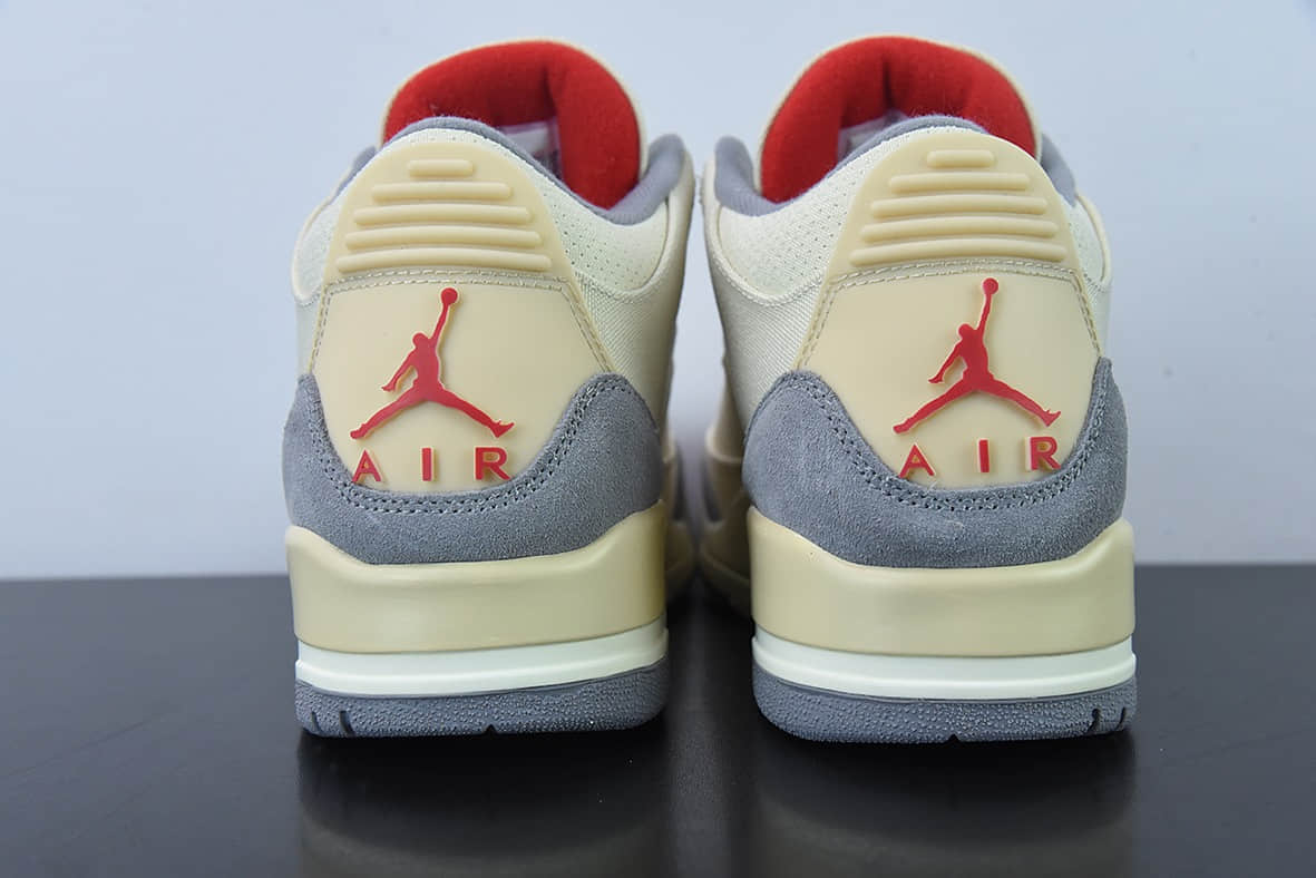 乔丹Air Jordan 3 Retro Muslin AJ3米白棉布低帮篮球鞋纯原版本 货号:DH7139-100