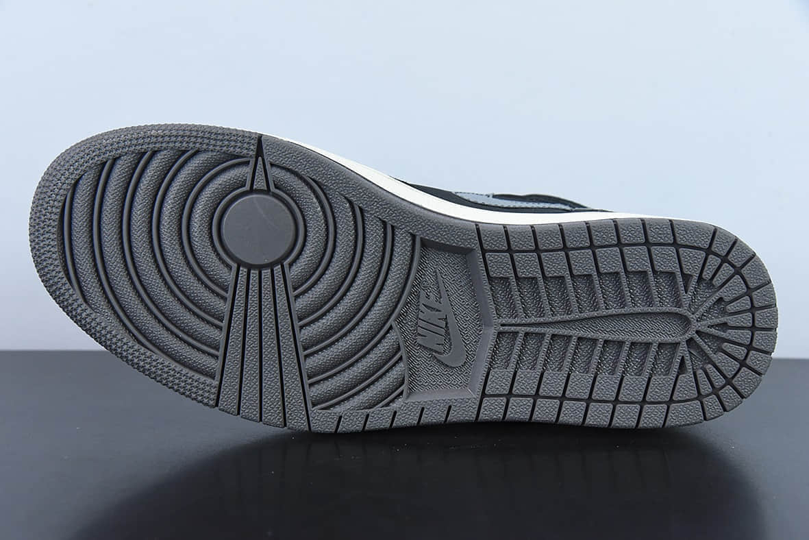 乔丹Air Jordan 1 Mid Inside OutAJ1黑灰反转中帮篮球鞋纯原版本 货号：DM9652-001