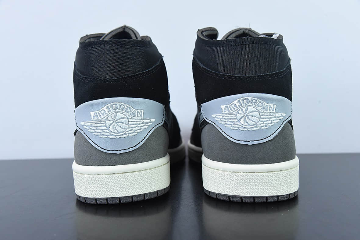乔丹Air Jordan 1 Mid Inside OutAJ1黑灰反转中帮篮球鞋纯原版本 货号：DM9652-001