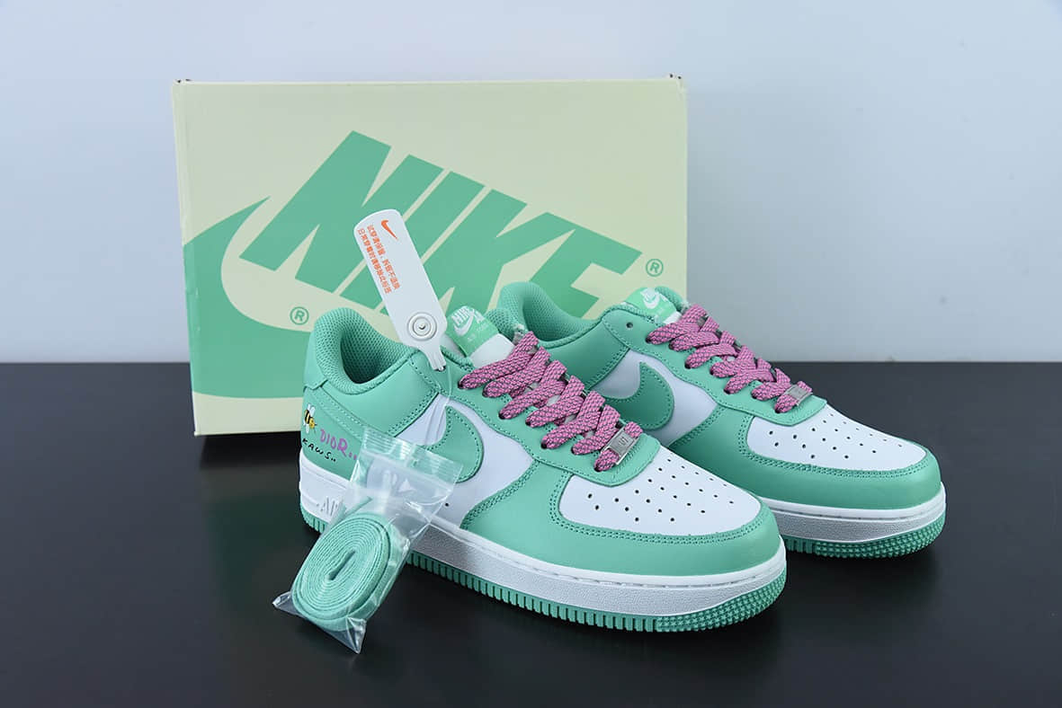 耐克NIke Air Force 1 '07 Low “蒂夫尼绿迪奥联名”空军一号低帮休闲板鞋纯原版本 货号:BS8871-104