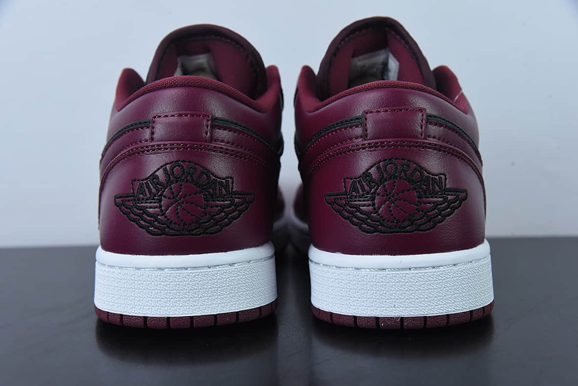 乔丹Air Jordan 1 Low AJ1 乔1酒红黑低帮篮球鞋纯原版本 货号：DC0774-006