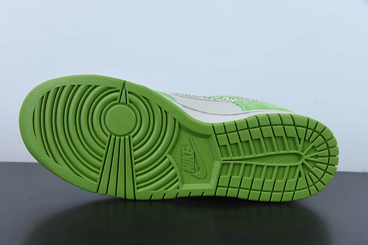 耐克Nike SB Dunk Low “豹纹勾”白绿运动休闲低帮板鞋纯原版本 货号:DR0156-300