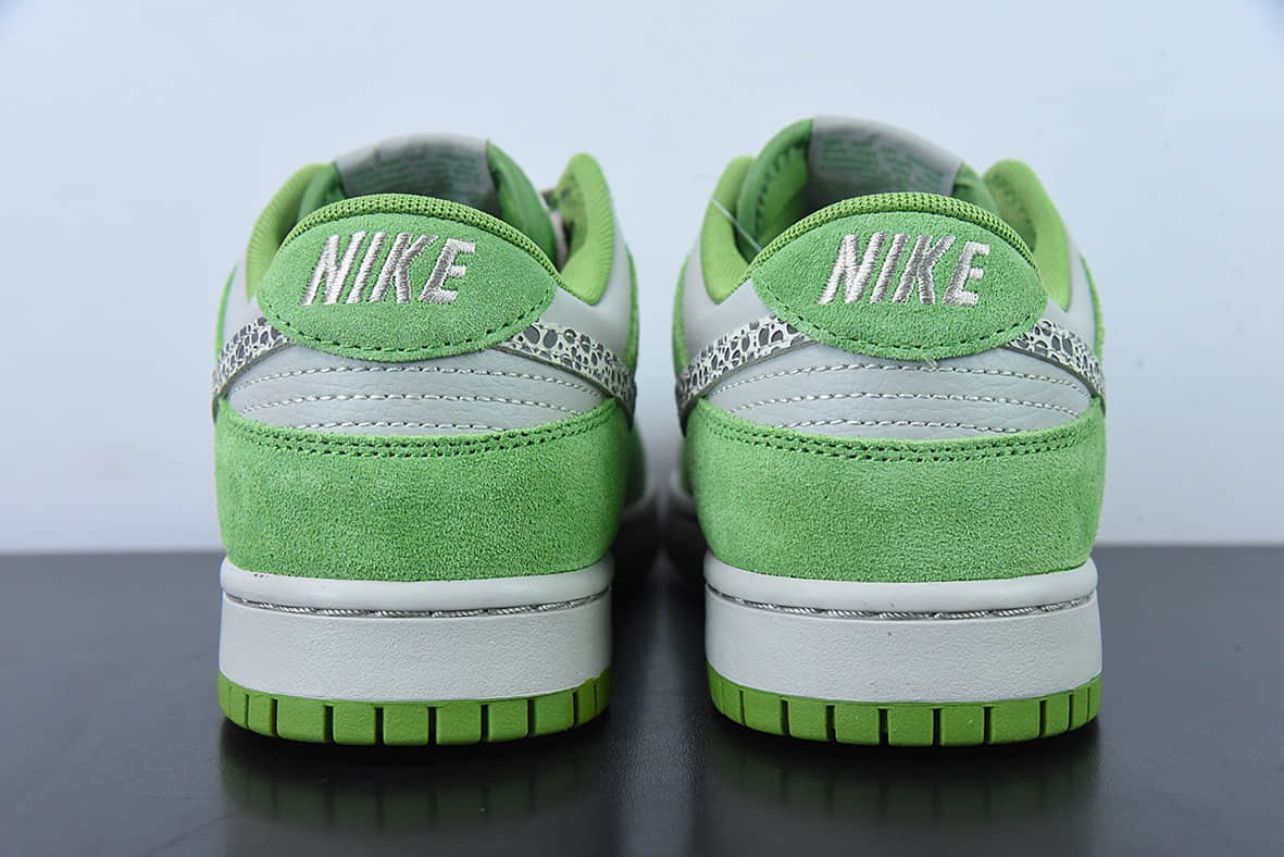 耐克Nike SB Dunk Low “豹纹勾”白绿运动休闲低帮板鞋纯原版本 货号:DR0156-300