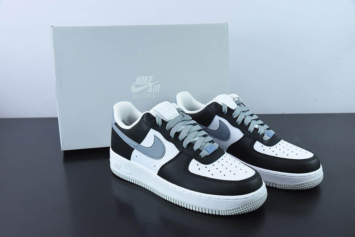 耐克Nike Air Force 1 黑白灰钩空军一号低帮运动休闲板鞋纯原版本 货号：FD9065-100