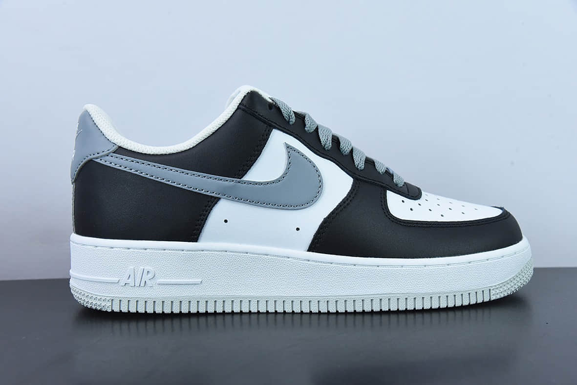 耐克Nike Air Force 1 黑白灰钩空军一号低帮运动休闲板鞋纯原版本 货号：FD9065-100