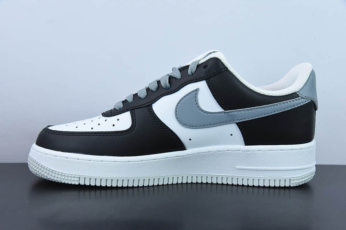 耐克Nike Air Force 1 黑白灰钩空军一号低帮运动休闲板鞋纯原版本 货号：FD9065-100