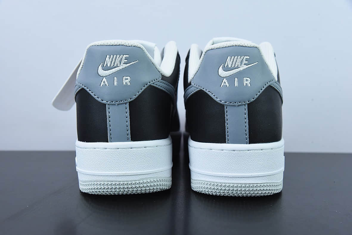 耐克Nike Air Force 1 黑白灰钩空军一号低帮运动休闲板鞋纯原版本 货号：FD9065-100