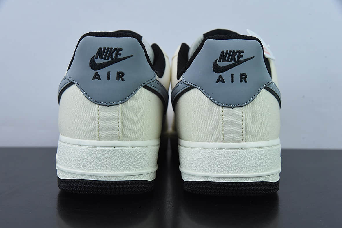 耐克Nike Air Force 1’07 Low QSMilk WhiteFog Blue拼接帆布奶白雾蓝空军一号低帮休闲板鞋纯原版本 货号:DG2296-020