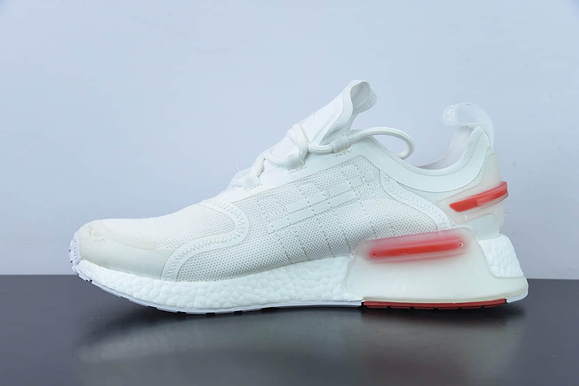 阿迪达斯Adidas NMD_V3 BoostOG White飞织系列针织白宝蓝红低帮爆米花缓震百搭休闲运动跑步鞋纯原版本 货号:GX3379