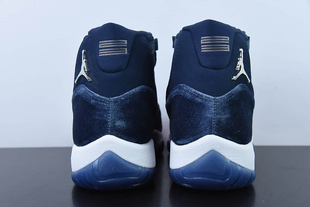 乔丹Air Jordan 11 Velvet Midnight Navy AJ11 乔11灯芯绒午夜蓝高帮篮球鞋纯原版本 货号：AR0715-441
