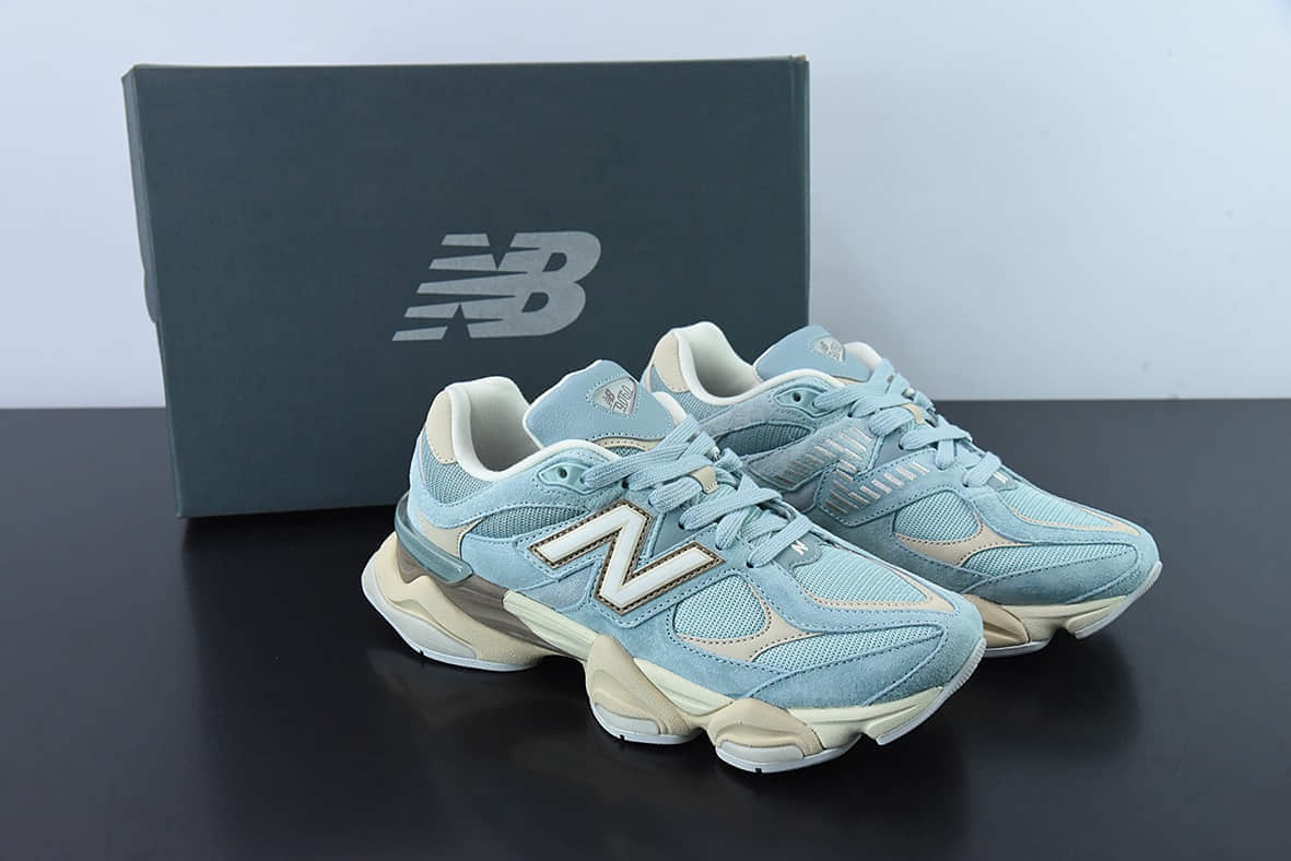 新百伦New Balance 9060Pastel Turquoies系列崧蓝绿松石米棕复古百搭老爹风休闲运动跑步鞋纯原版本 货号:U9060FNB