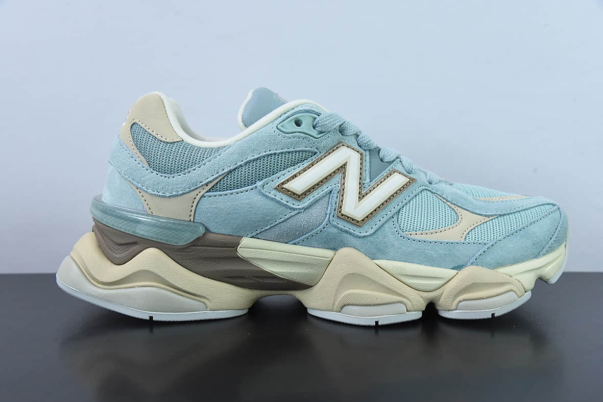新百伦New Balance 9060Pastel Turquoies系列崧蓝绿松石米棕复古百搭老爹风休闲运动跑步鞋纯原版本 货号:U9060FNB