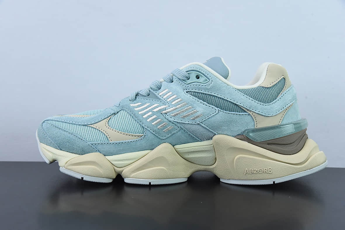 新百伦New Balance 9060Pastel Turquoies系列崧蓝绿松石米棕复古百搭老爹风休闲运动跑步鞋纯原版本 货号:U9060FNB