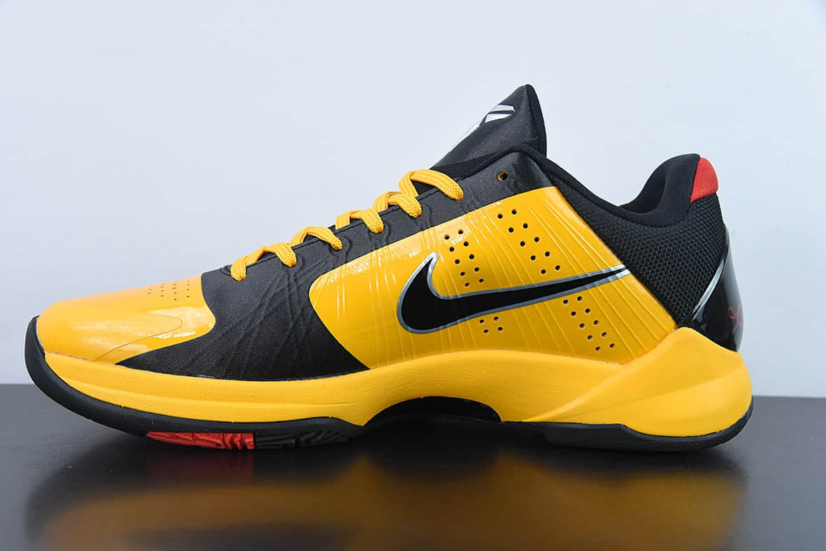 科比Kobe 5 Bruce Lee Alt 黑黄李小龙低帮实战篮球鞋纯原版本 货号：CD4991-700