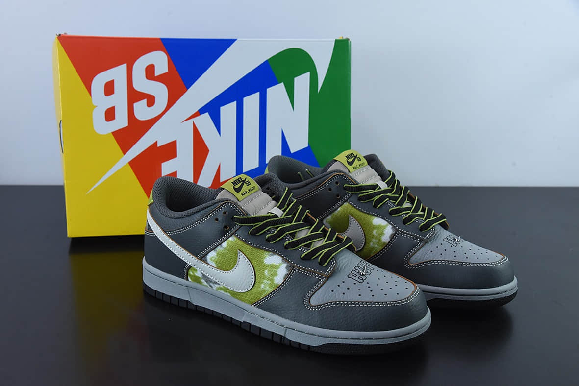 耐克Nike HUF x Nk SB Dunk Low NYC 联名款灰绿SB低帮运动休闲板鞋纯原版本 货号:FD8775-002
