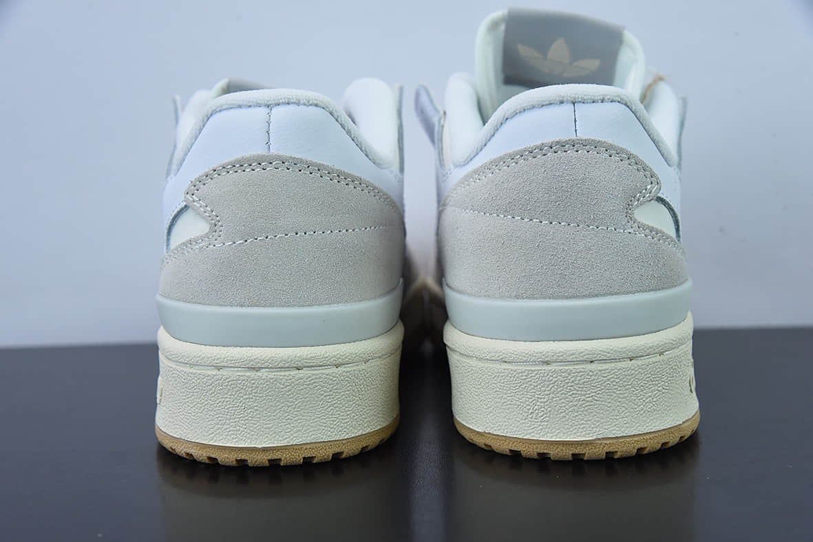 阿迪达斯Adidas Originals Forum 84 Low 罗马系列沙灰白生胶底魔术贴低帮复古系带百搭休闲运动板鞋纯原版本 货号:FY7998