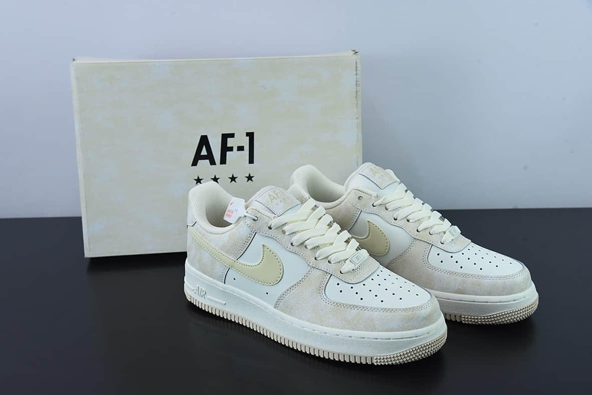 耐克Nike Air Force 1 Low ’07 岩石杏色空军一号低帮休闲板鞋纯原版本 货号:KP6936-669