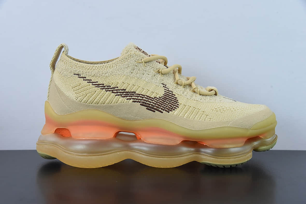 耐克Nike Air Max Scorpion FlyknitPhantomBlackLight Cream天蝎座系列2022款桔色超级大气垫系列前卫增高低帮休闲运动慢跑鞋纯原版本 货号:DJ4702-200