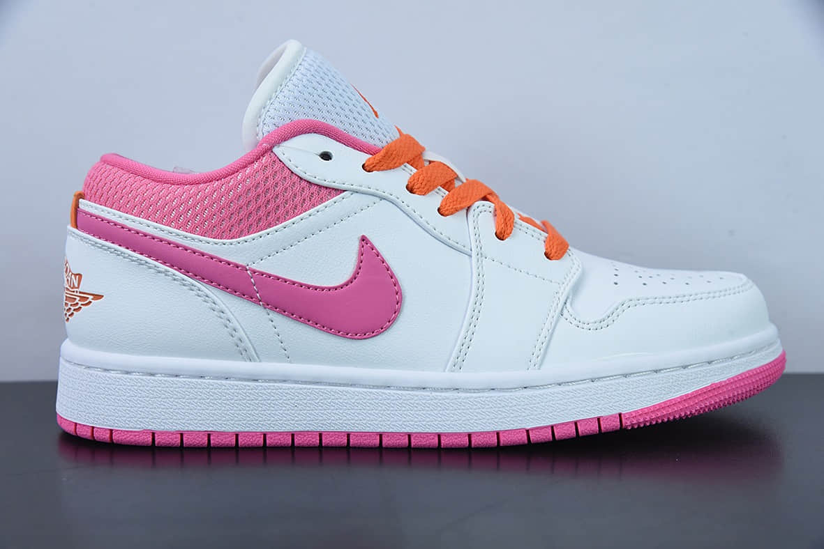 乔丹Air Jordan 1 Low AJ1 乔1白粉色低帮篮球鞋纯原版本 货号：DR9498-168