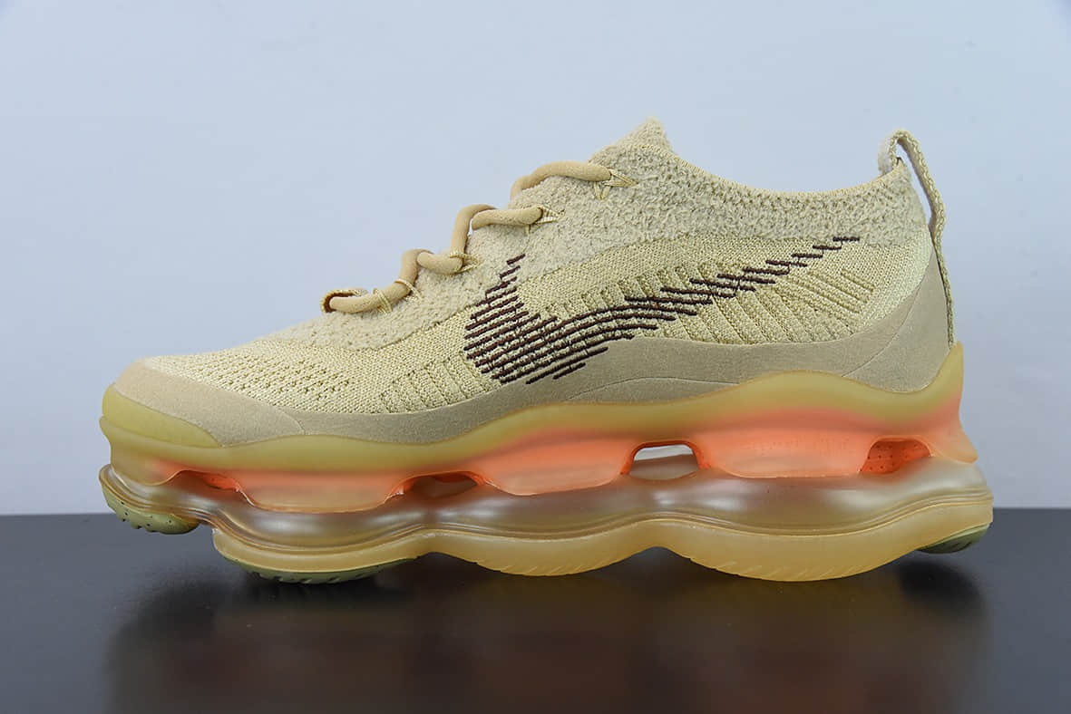 耐克Nike Air Max Scorpion FlyknitPhantomBlackLight Cream天蝎座系列2022款桔色超级大气垫系列前卫增高低帮休闲运动慢跑鞋纯原版本 货号:DJ4702-200