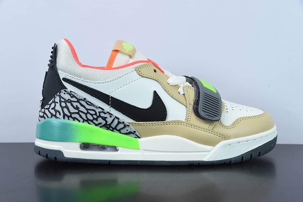 乔丹Air Jordan Legacy AJ312 Low 白卡其魔术贴三合一板鞋纯原版本 货号:DZ2763-101