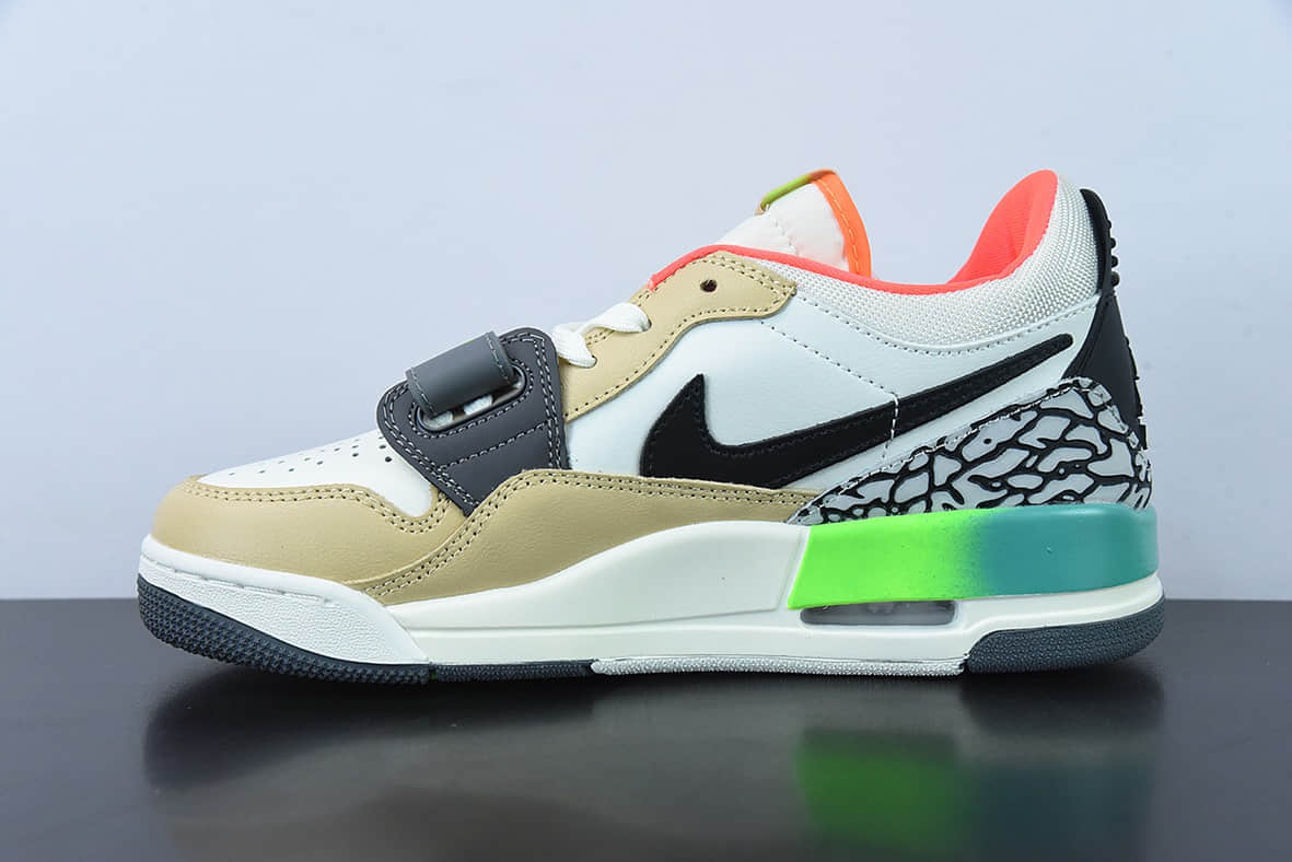 乔丹Air Jordan Legacy AJ312 Low 白卡其魔术贴三合一板鞋纯原版本 货号:DZ2763-101