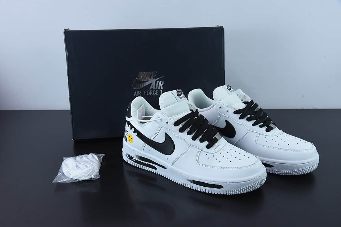 耐克Nike Air Force 1 '07 Low 白黑黄笑脸空军一号低帮休闲板鞋纯原版本 货号:DO5220-176